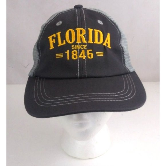 Florida Since 1845 Mesh Back Unisex Embroidered Adjustable Baseball Cap - Picture 1 of 7